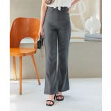 チャコール | [ Petitle / プチレ ] センターシームフレアパンツ［M4218］ | KOBE LETTUCE