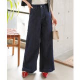 インディゴ | [ Petitle / プチレ ] ワイドレッグデニムパンツ［M4256］ | KOBE LETTUCE