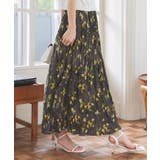 イエロー | ワッシャープリーツ花柄スカート［M4265］ | KOBE LETTUCE