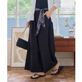 ブラック | スカーフベルト付きワイドパンツ［M4274］ | KOBE LETTUCE