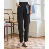 ブラック | 選べるサイズ 美脚ポンチテーパードパンツ 美脚 | KOBE LETTUCE