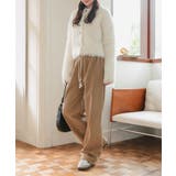 ベージュ | M L 裏ボアコーデュロイワイドパンツ | KOBE LETTUCE