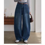 ブルー | 裏ファーバレルレッグデニムパンツ 裏ファー バレルレッグ | KOBE LETTUCE