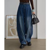 ブルー | 裏ファーバレルレッグカーゴデニムパンツ 裏ファー バレルレッグ | KOBE LETTUCE