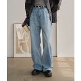 ブルー | 裏ファーセミフレアデニムパンツ 裏ファー セミフレア | KOBE LETTUCE