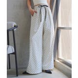 オフ×ドット | 無地orドット柄ウエストリボンワイドパンツ［M4439］ ウエストリボン ワイド… | KOBE LETTUCE