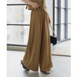 ベージュ | ウエストリボンレーヨンワイドパンツ［M4442］ ウエストリボン レーヨン | KOBE LETTUCE