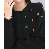 ブラック | 総刺繍ニットカーディガン［N1120］ | KOBE LETTUCE