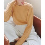 イエロー | コットン100ケーブルニットトップス［N1127］ | KOBE LETTUCE