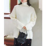 オフホワイト | タートルネックオーバーニット［N1136］ | KOBE LETTUCE