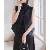 ブラック | タートルネックノースリーブリブニット［N1178］ | KOBE LETTUCE