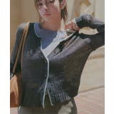 チャコール | 透かしモヘアタッチニットカーディガン［N1212］ ニットカーディガン ニットカ… | KOBE LETTUCE