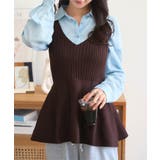 ダークブラウン | フレアニットビスチェ［N1220］ | KOBE LETTUCE