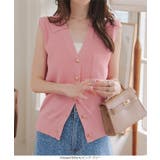 ゴールドボタンVネックニットベストトップス［N1224］ | KOBE LETTUCE | 詳細画像5 