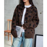 ブラウン | レオパードシャギーニットカーディガン レオパード シャギー | KOBE LETTUCE