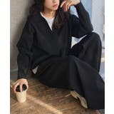 ブラック | スポンディッシュニットスキッパートップス×ワイドパンツセットアップ トップス × | KOBE LETTUCE
