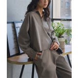 チャコール | スポンディッシュニットスキッパートップス×ワイドパンツセットアップ トップス × | KOBE LETTUCE