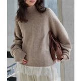 ブラウン | ハイネック起毛糸ニットトップス ハイネック ニット | KOBE LETTUCE