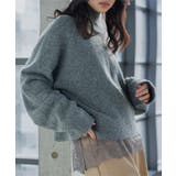 グレー | ハイネック起毛糸ニットトップス ハイネック ニット | KOBE LETTUCE