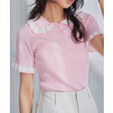 ピンク | ピコレースポロニットトップス［N1270］ ポロニット トップス | KOBE LETTUCE