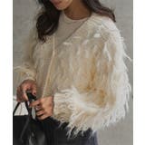 オフホワイト | ループ編みフェザーニットカーディガン ループ編み フェザーニット | KOBE LETTUCE