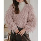 ピンク | ループ編みフェザーニットカーディガン ループ編み フェザーニット | KOBE LETTUCE