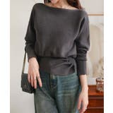 チャコール | ウエストボタンドルマンニット ウエストボタン ドルマンニット | KOBE LETTUCE