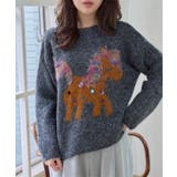 グレー | 祝 午年！ポニー柄ｊもっちりニット［N1328］ ニット | KOBE LETTUCE