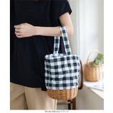 ギンガムチェックワンショルカゴバッグ［B1621］ | KOBE LETTUCE | 詳細画像2 