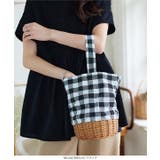 ギンガムチェックワンショルカゴバッグ［B1621］ | KOBE LETTUCE | 詳細画像4 