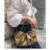 ギャザーデザインフェイクレザーバッグ ハンドバッグ 鞄 | KOBE LETTUCE | 詳細画像6 