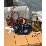 ギャザーデザインフェイクレザーバッグ ハンドバッグ 鞄 | KOBE LETTUCE | 詳細画像9 