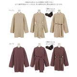 3WAYベルトセットハイネックニットチュニック レディース トップス | KOBE LETTUCE | 詳細画像22