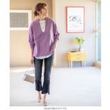 深Vキーネックスウェットプルオーバー レディース トップス | KOBE LETTUCE | 詳細画像9