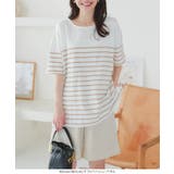 選べるデザイン コットン100％ ゆったりボーダーチュニック半袖Tシャツ | KOBE LETTUCE | 詳細画像19 