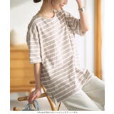 選べるデザイン コットン100％ ゆったりボーダーチュニック半袖Tシャツ | KOBE LETTUCE | 詳細画像13 
