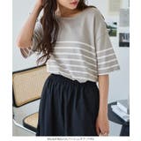 選べるデザイン コットン100％ ゆったりボーダーチュニック半袖Tシャツ | KOBE LETTUCE | 詳細画像17 