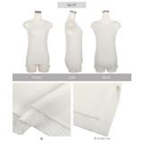 [ 選べる2タイプ ] ボートネックノースリーブリブニット［C4702］ | KOBE LETTUCE | 詳細画像37 