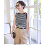 [ 選べる2タイプ ] ボートネックノースリーブリブニット［C4702］ | KOBE LETTUCE | 詳細画像11 