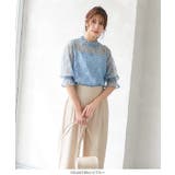 襟シャーリングレースブラウス レディース トップス | KOBE LETTUCE | 詳細画像10