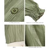 デザインワッシャ―シャーリングバックボタンブラウス レディース トップス | KOBE LETTUCE | 詳細画像15