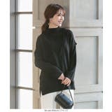 ハイネックレイヤード風プルオーバーデザインニットトップス レディース ゆったり | KOBE LETTUCE | 詳細画像8