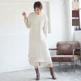 編地切替サイドスリットロングニットベスト [C5082] レディース | KOBE LETTUCE | 詳細画像1 