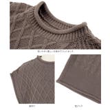 編地切替サイドスリットロングニットベスト [C5082] レディース | KOBE LETTUCE | 詳細画像11 