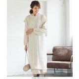 編地切替サイドスリットロングニットベスト [C5082] レディース | KOBE LETTUCE | 詳細画像5 