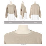 シャツレイヤード風プルオーバーニットトップス レディース 重ね着風 | KOBE LETTUCE | 詳細画像13