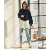 シャツレイヤード風プルオーバーニットトップス レディース 重ね着風 | KOBE LETTUCE | 詳細画像5