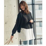 シャツレイヤード風プルオーバーニットトップス レディース 重ね着風 | KOBE LETTUCE | 詳細画像7