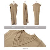 ダメージ加工Vネックロングニットベスト [C5151] レディース | KOBE LETTUCE | 詳細画像10 