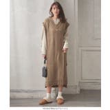 ダメージ加工Vネックロングニットベスト [C5151] レディース | KOBE LETTUCE | 詳細画像8 